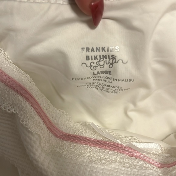 Frankie’s Bikinis x Gigi Hadid - Lucky Waffle Crop Top & Bottoms, Large - Picture 7 of 11